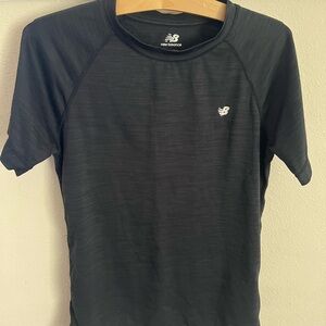 New Balance Boys Black Active Short Sleeve